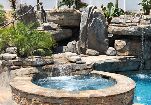 Spa Rocks Grass SLIDES AND GROTTOS - Wyld Mountain Customs